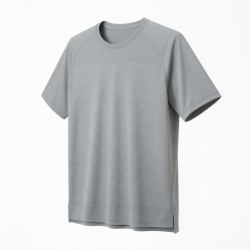 Men's Shirt Pullover Short Sleeve Gray Athletic Lightweight