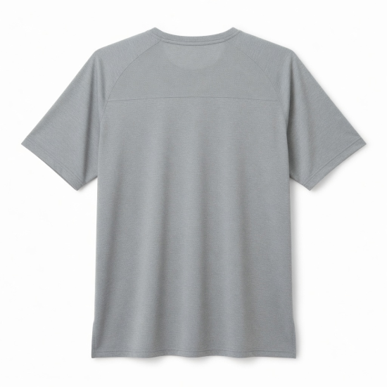 Men's Shirt Pullover Short Sleeve Gray Athletic Lightweight