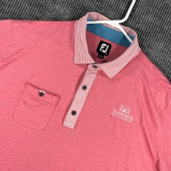 Men's Polo Shirt Pink Short Sleeve Stretch Casual Golf