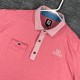 Men's Polo Shirt Pink Short Sleeve Stretch Casual Golf