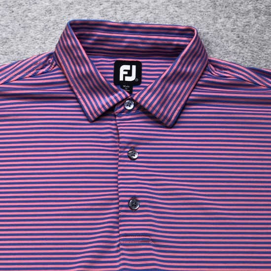 Men's Polo Shirt Pink Short Sleeve Stretch Casual Golf