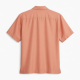 Men's Coral Silk Woven Short Sleeve Camp Collar Button-Up Shirt