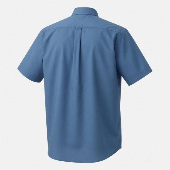 Men's Shirt, Blue, Short Sleeve, Button Up
