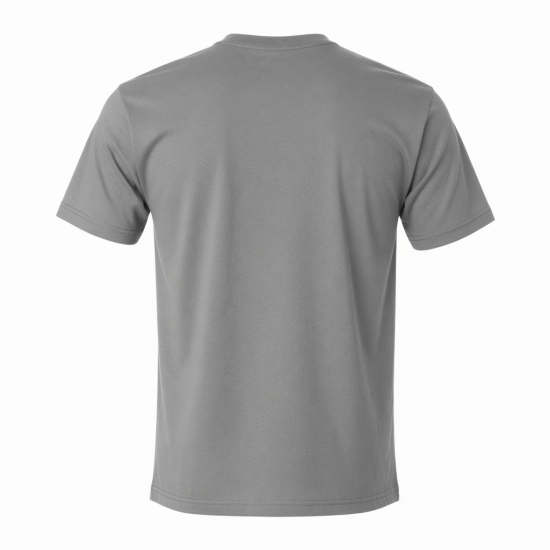 Men's Gray Crew Neck T-Shirt Short Sleeve