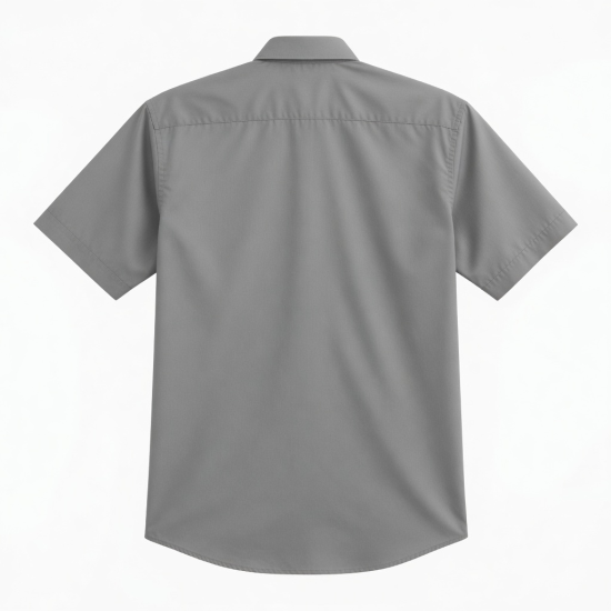 Men's Shirt Gray Short Sleeve Button Up Shirt