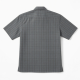 Men's Short Sleeve Gray Plaid Button Up Shirt