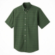 Men's Green Plaid Short Sleeve Button Down Shirt