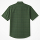 Men's Green Plaid Short Sleeve Button Down Shirt