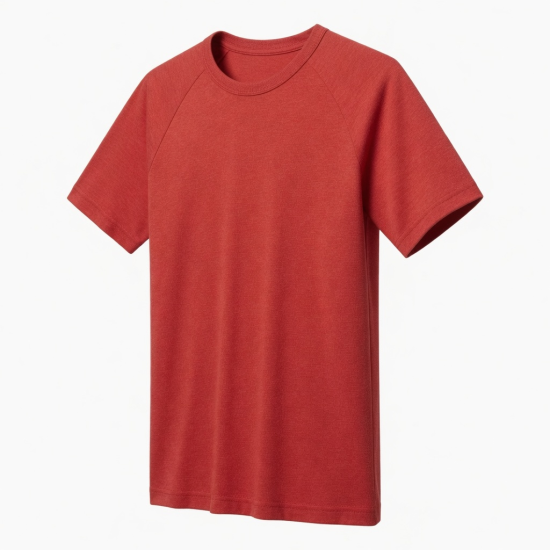 Men's Logo Graphic Red Short Sleeve Crew Neck Knit T-Shirt Regular
