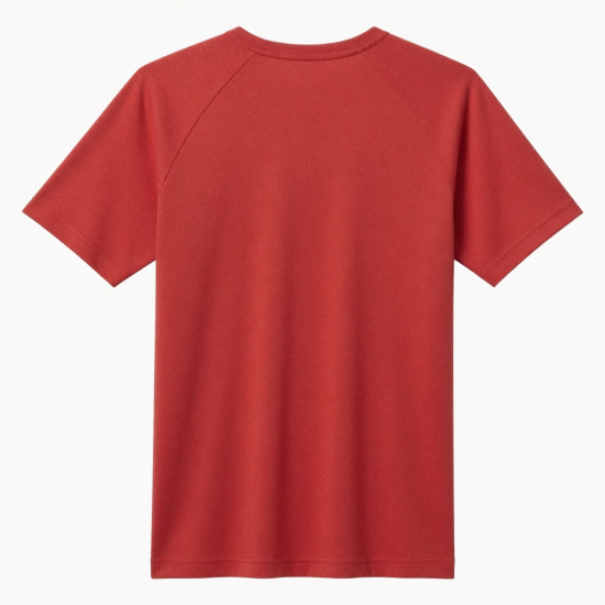 Men's Logo Graphic Red Short Sleeve Crew Neck Knit T-Shirt Regular