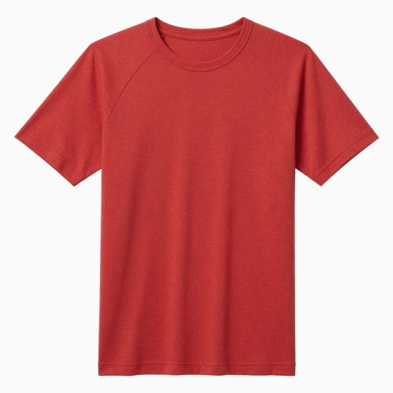 Men's Logo Graphic Red Short Sleeve Crew Neck Knit T-Shirt Regular