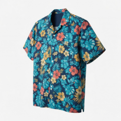 Men's Short Sleeve Button Down Hawaiian Shirts Cotton Blend