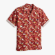 Men's Short Sleeve Shirt, Red Multi