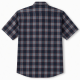 Men's Short Sleeve Plaid Shirt Cotton-Polyester DK Navy