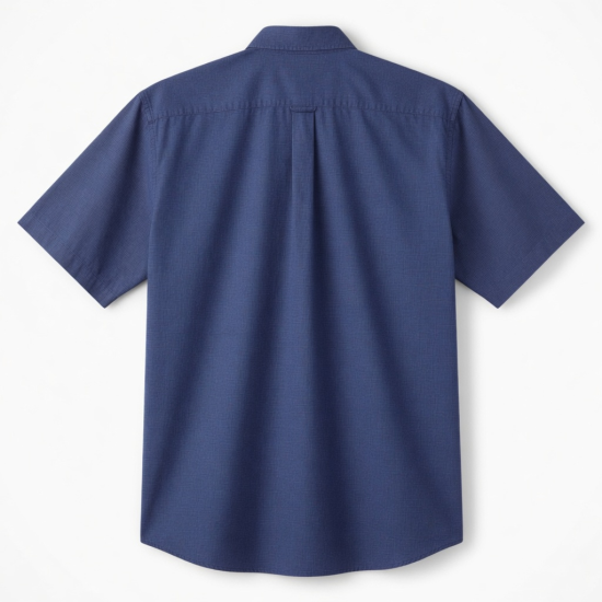 Men's Regular Fit Short Sleeve Shirt, Indigo Multi