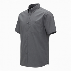 Men's Short Sleeve Woven Tech Shirt Grey