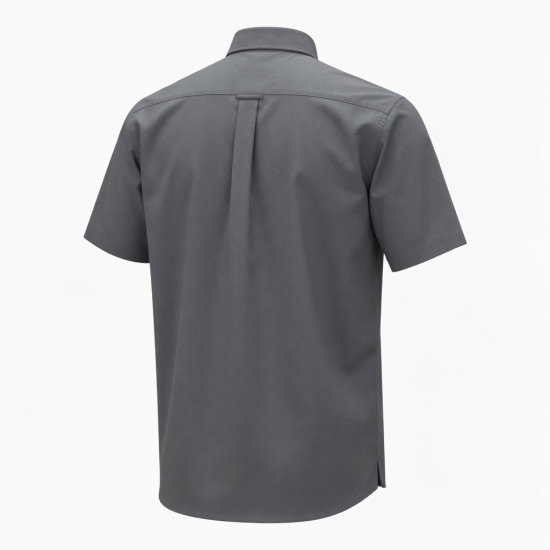 Men's Short Sleeve Woven Tech Shirt Grey