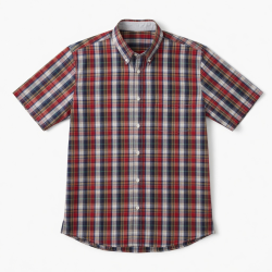 Men's Short Sleeve Plaid Shirt Multi Color