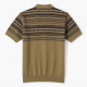 Men's Short Sleeve Fair Isle Shirt Cotton Khaki
