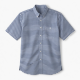 Men's Striped Short Sleeve button down Shirt