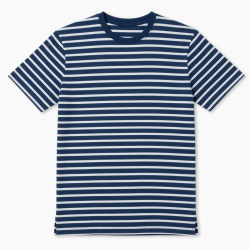 Men's T Shirt Tee Short Sleeve Striped 100% Cotton