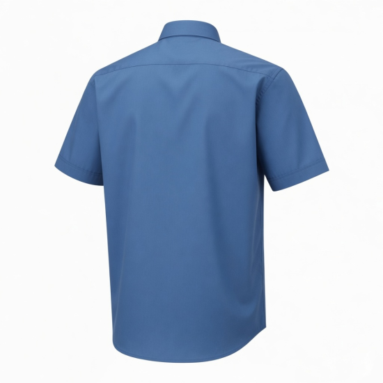 Men's Blue Short Sleeve Shirt