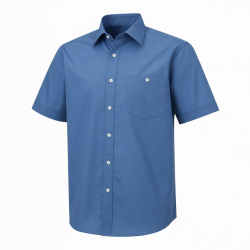Men's Blue Short Sleeve Shirt