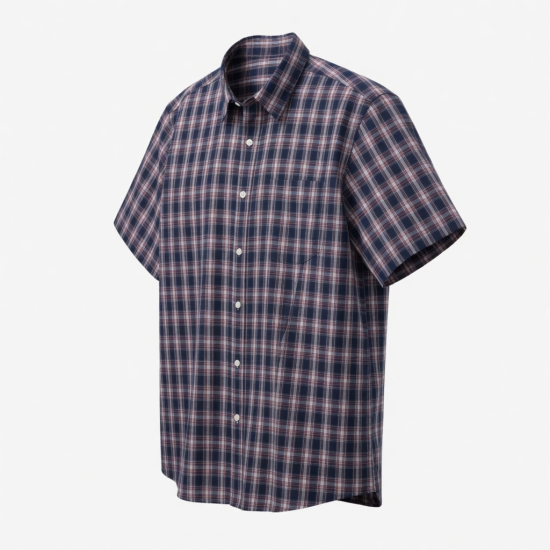 Men's Plus Short Sleeve Check Shirt in 3 Colours