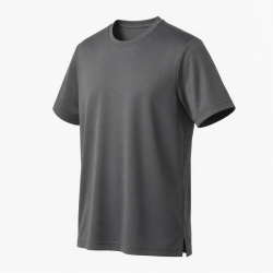 Men's Performance T-Shirt Grey Short Sleeve Athletic Shirt