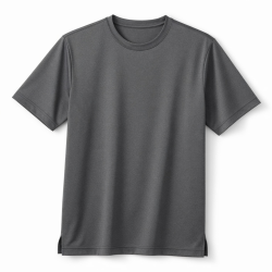 Men's Performance T-Shirt Grey Short Sleeve Athletic Shirt