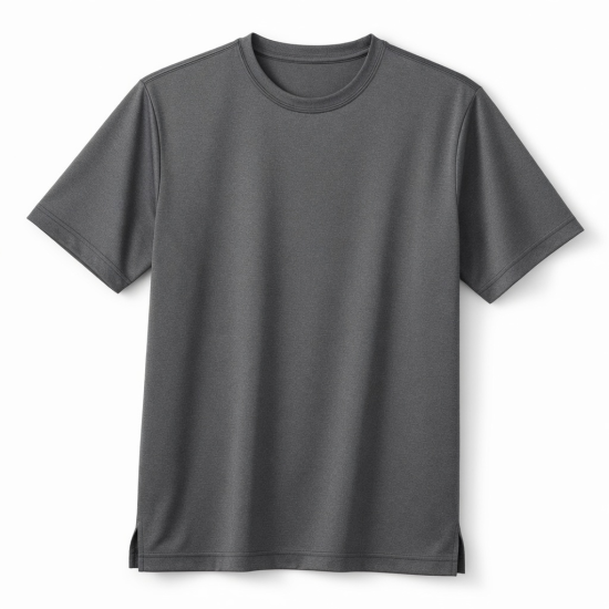 Men's Performance T-Shirt Grey Short Sleeve Athletic Shirt