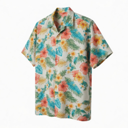 Men's 3-5 Pack Hawaiian Shirt Summer Beach Palm Tree Floral Short Sleeve Shirts