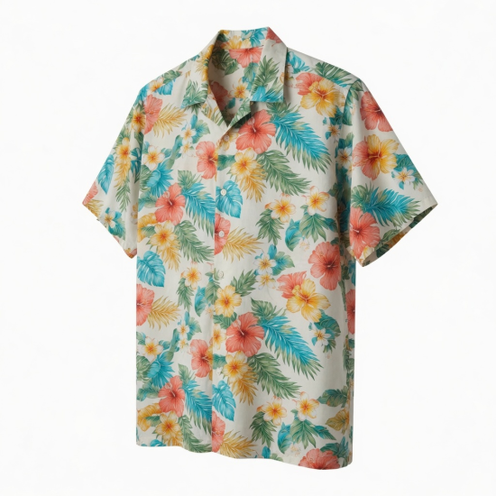 Men's 3-5 Pack Hawaiian Shirt Summer Beach Palm Tree Floral Short Sleeve Shirts