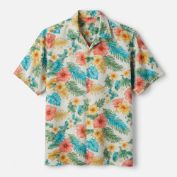 Men's 3-5 Pack Hawaiian Shirt Summer Beach Palm Tree Floral Short Sleeve Shirts