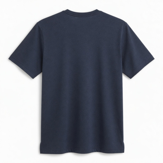 Men's Navy Heather Short Sleeve Shirt