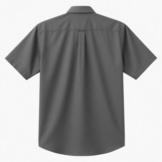 Men's Gray Short Sleeve Shirt