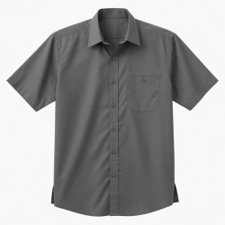 Men's Gray Short Sleeve Shirt