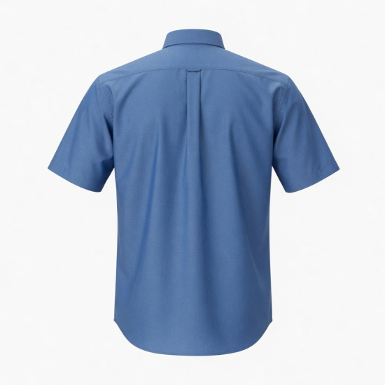 Men's Short Sleeve Collar Blue Extra