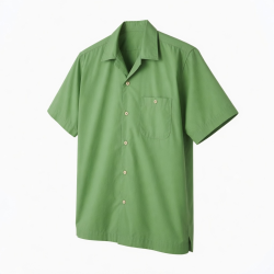 Men's Collectible Green Short Sleeve Shirt with Pocket