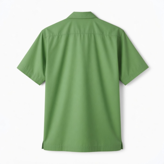 Men's Collectible Green Short Sleeve Shirt with Pocket