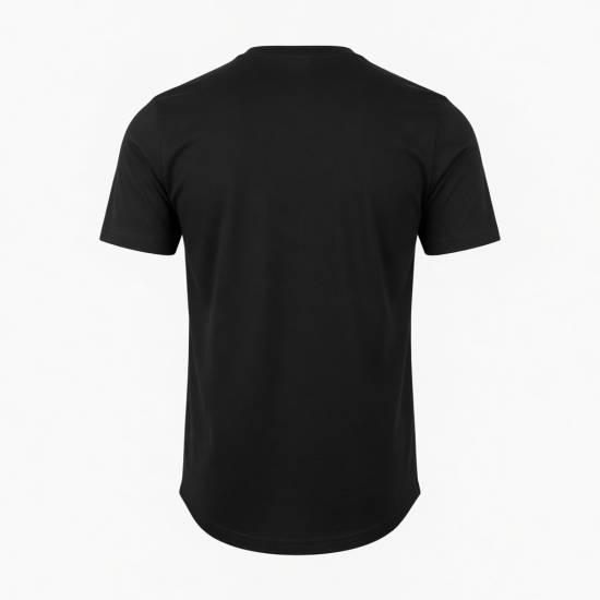 Men's Short Sleeve T-Shirt Drop Cut, Black