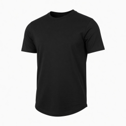 Men's Short Sleeve T-Shirt Drop Cut, Black
