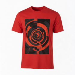 Men's Red Core Graphics Short Sleeve T Shirt