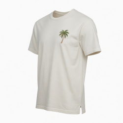 Men's Short Sleeve t-shirt Palm Tree Embroidery