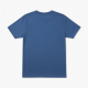Men's Blue Crew Neck Solid Logo Short Sleeve T-Shirt