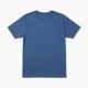 Men's Blue Crew Neck Solid Logo Short Sleeve T-Shirt