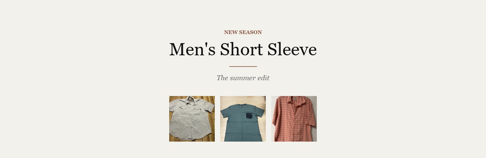 Men's short sleeve shirts