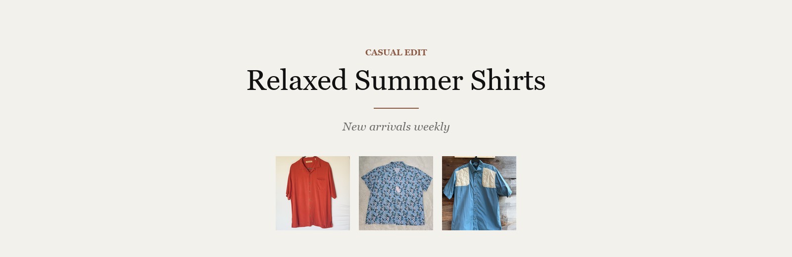 Men's short sleeve shirts